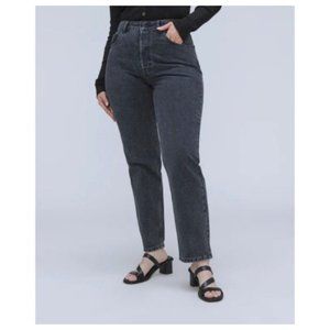 Everlane The Curvy '90s Cheeky Straight Leg Jean Black Sz 33
